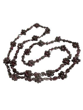 28" Garnet Bead Necklace